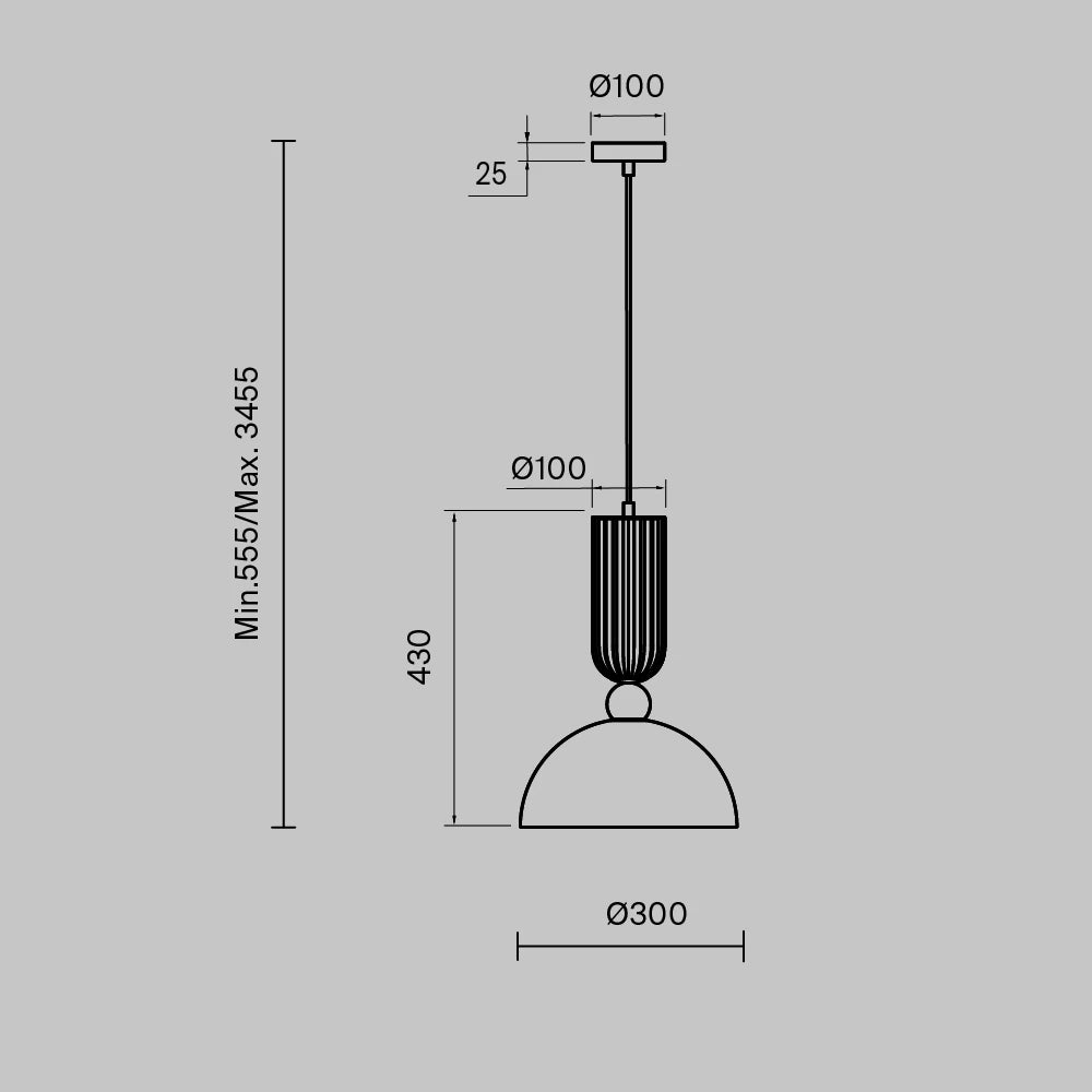 Pendul din Metal Auriu si Sticla Alb H345.5xL30cm Antic