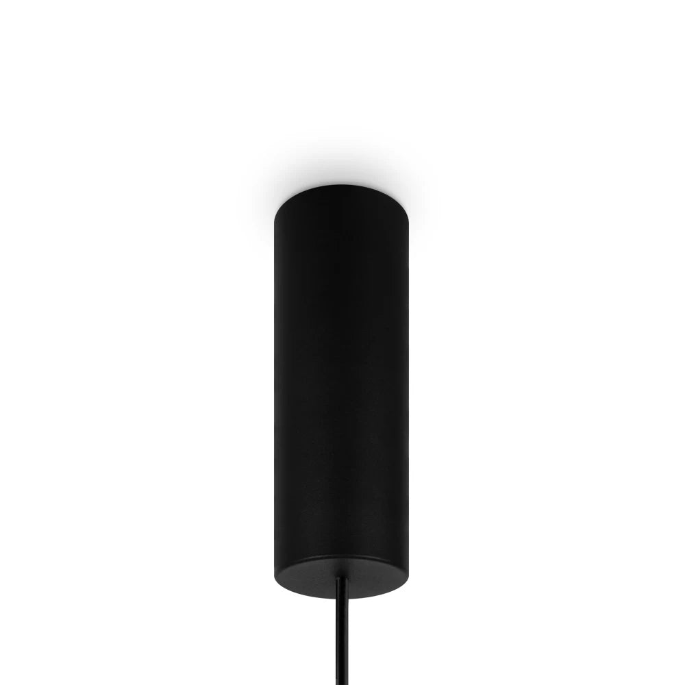 Pendul din Metal Negru si Sticla Fumuriu H349.5xD25cm Bangkok