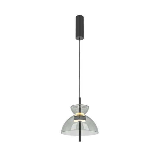 Pendul din Metal Negru si Sticla Gri H348xD25cm Bangkok
