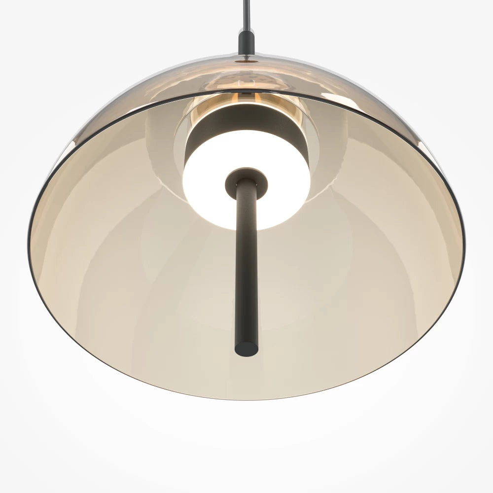 Pendul din Metal Negru si Sticla Auriu Cognac H349.5xD25cm Bangkok