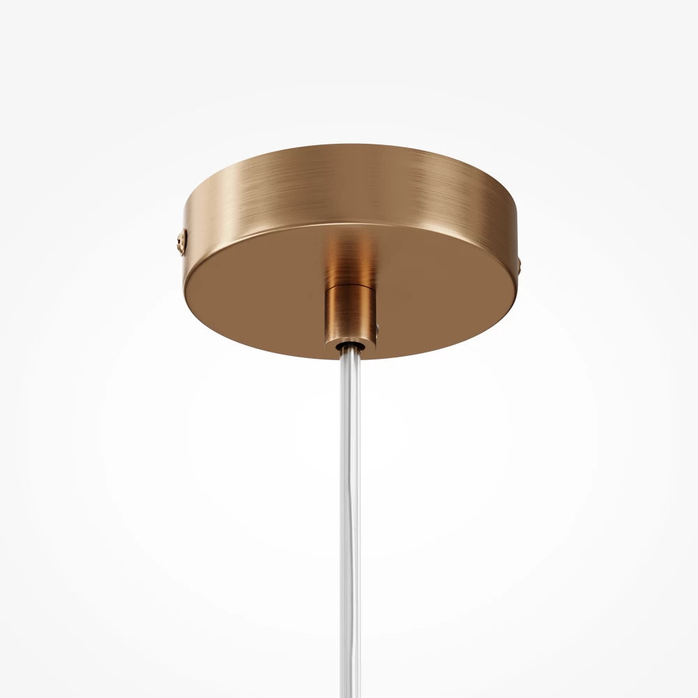 Pendul din Metal Auriu si Sticla Transparent/Alb H334xD15cm Basic form