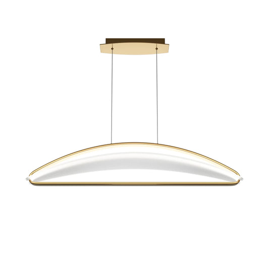 Lustra din Aluminiu Alama si Acrilic Transparent H325xL103cm Breeze