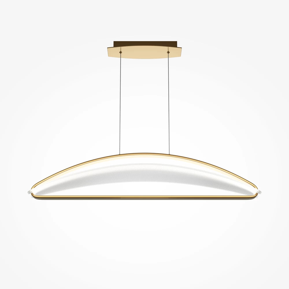 Lustra din Aluminiu Alama si Acrilic Transparent H325xL103cm Breeze