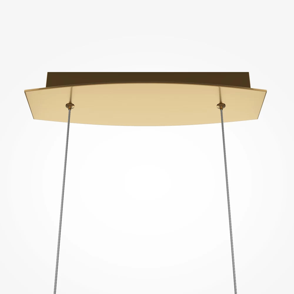 Lustra din Aluminiu Alama si Acrilic Transparent H325xL103cm Breeze