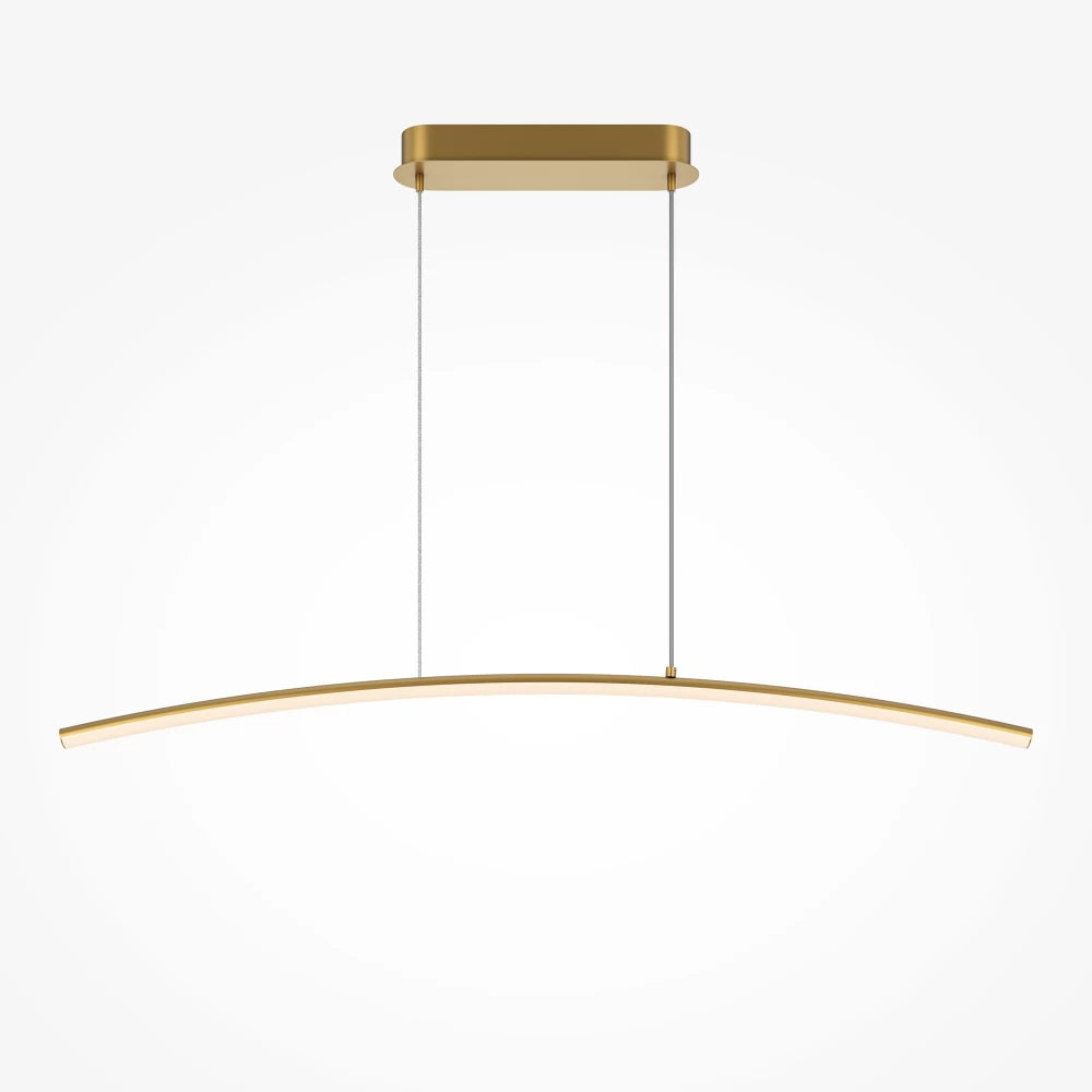 Lustra din Metal Alama si Silicon Alb H305.7xL98cm Curve