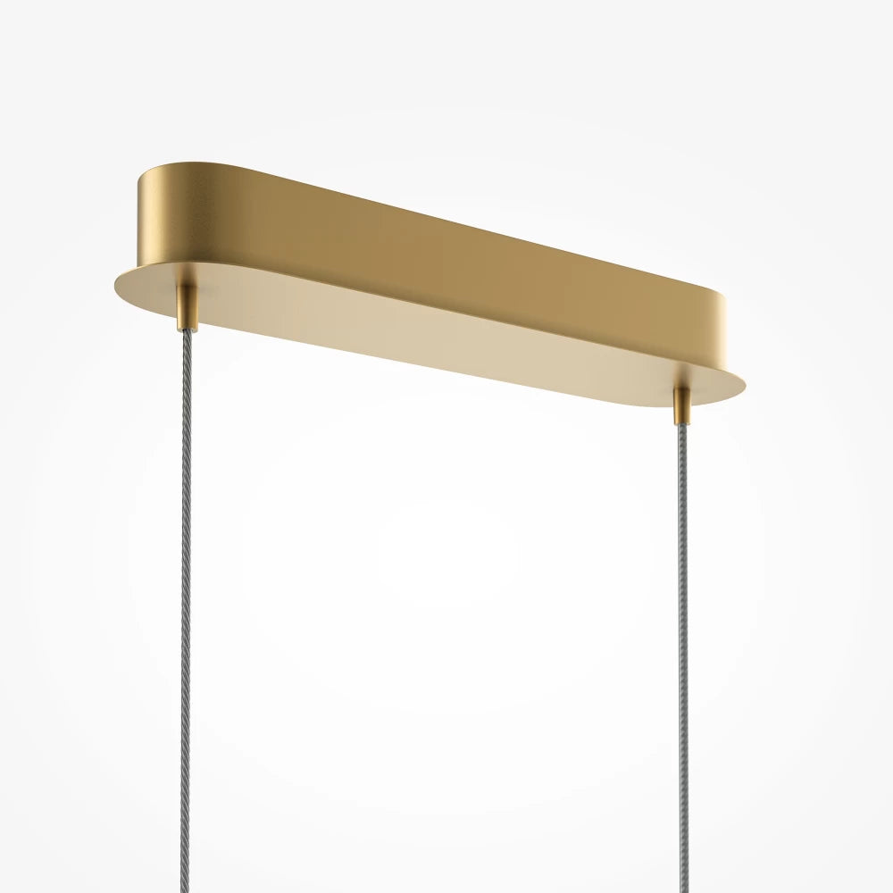 Lustra din Metal Alama si Silicon Alb H305.7xL98cm Curve