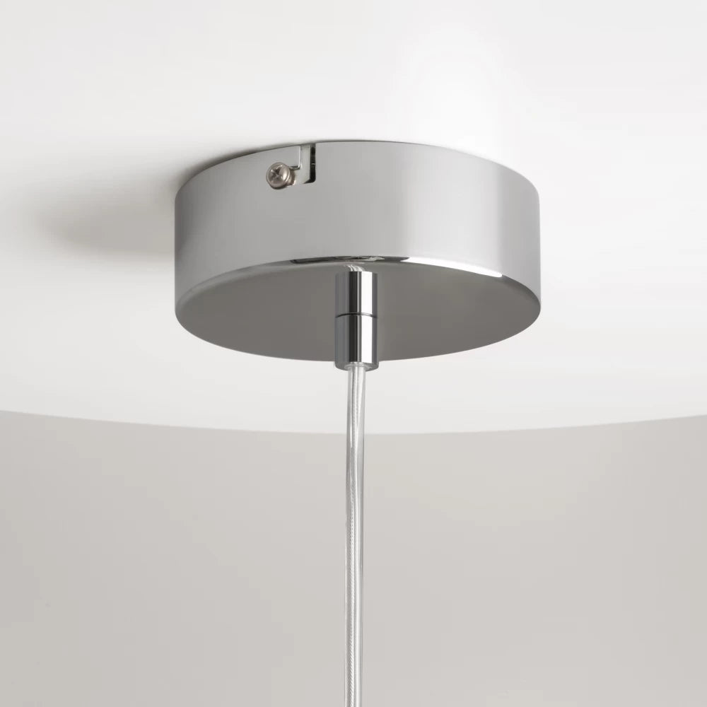 Pendul din Metal Argintiu Chrome si Sticla Multicolor H339xD12cm Drop