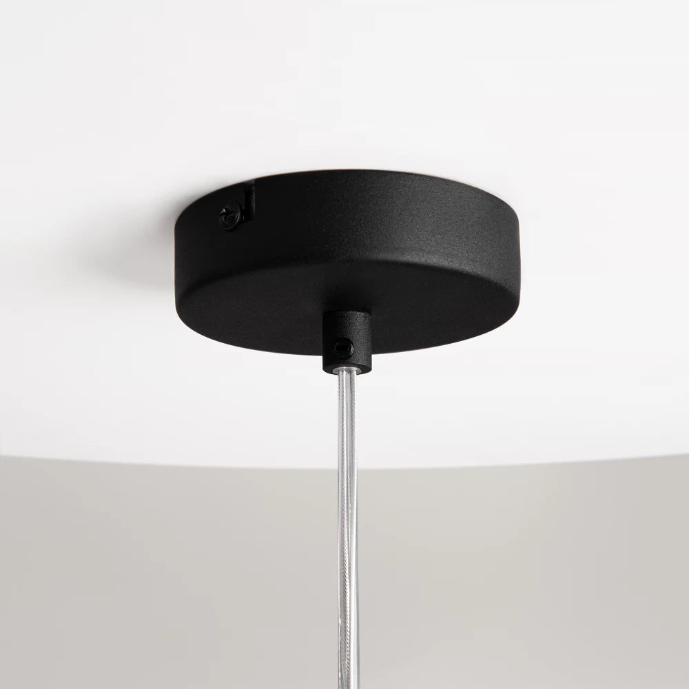 Pendul din Metal Negru si Sticla Auriu H342xD16cm Duality