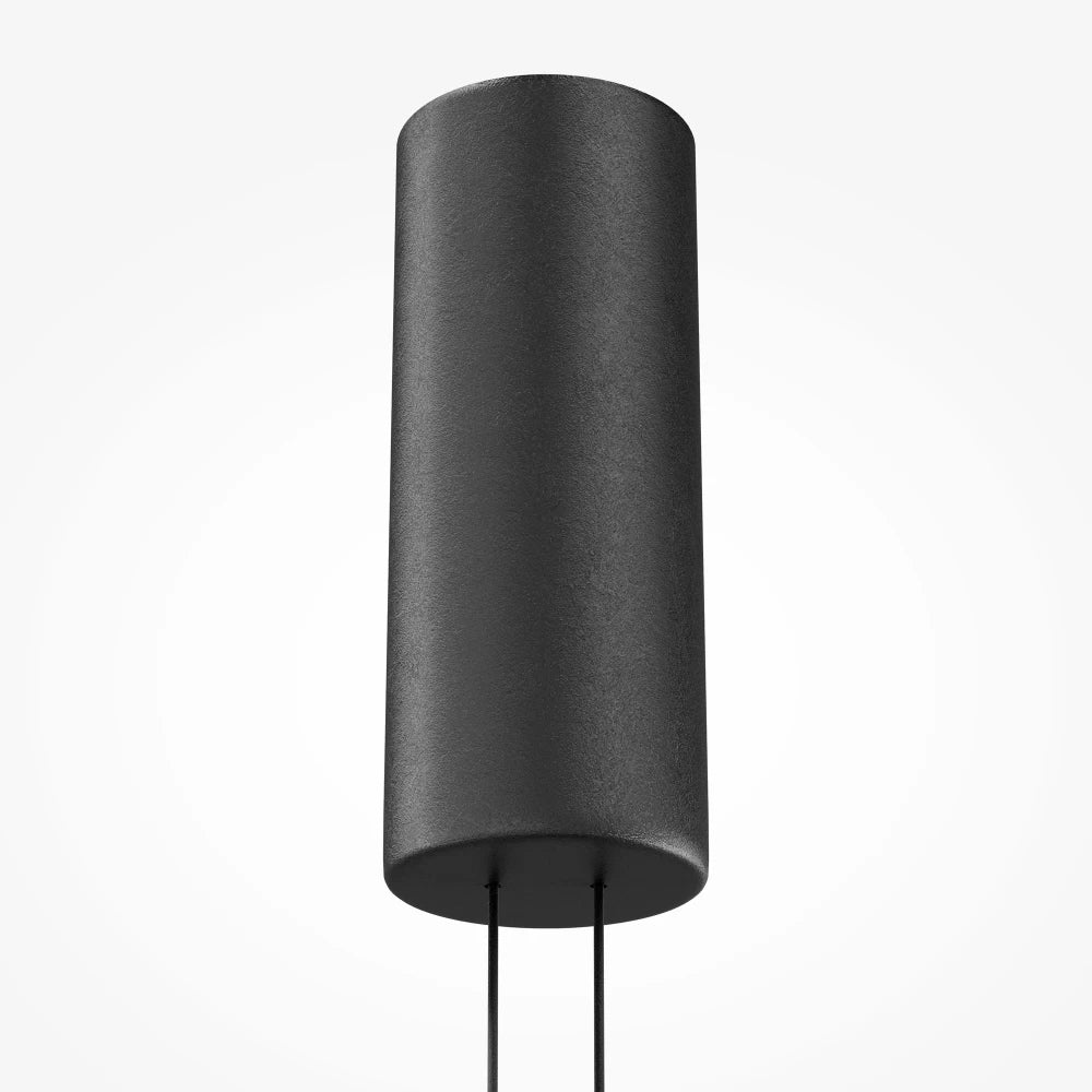 Pendul din Aluminiu Negru si Textil Alb H347xL17.6cm Evolution