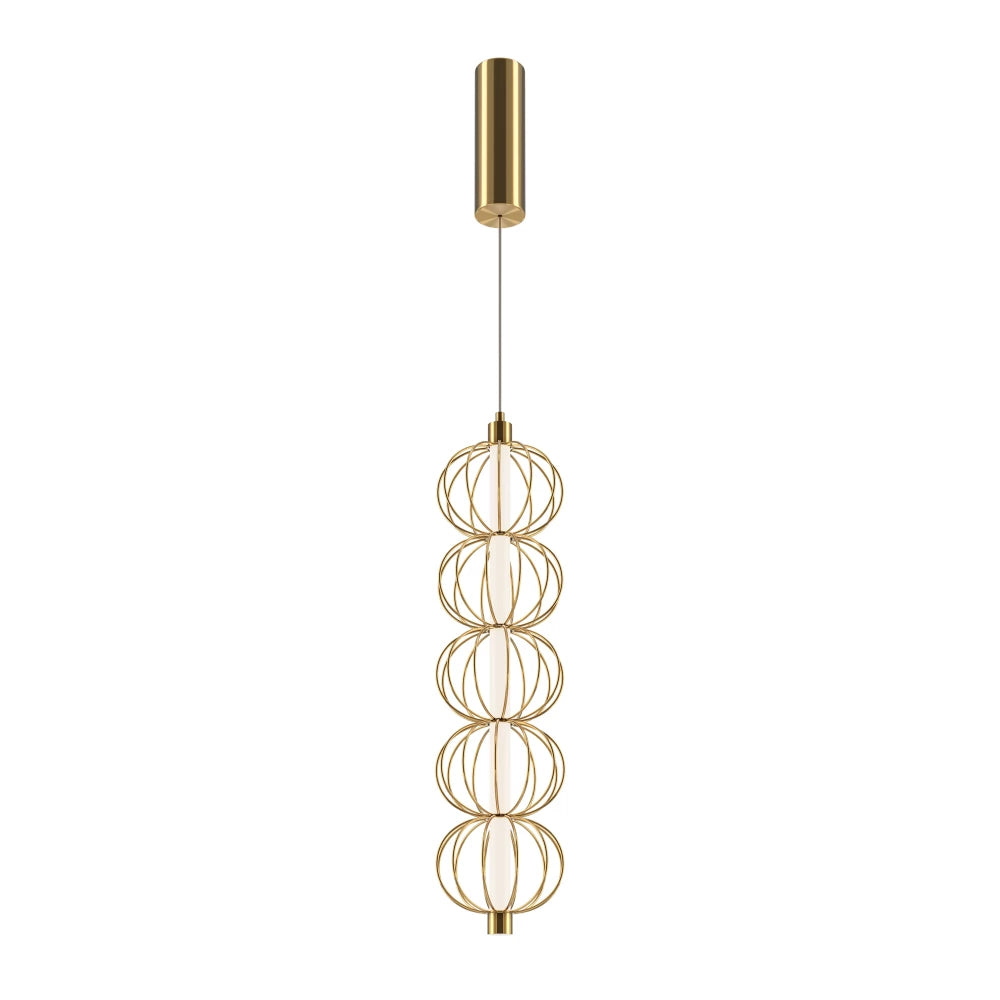 Pendul din Metal Auriu H375.8xD13.9cm Golden Cage