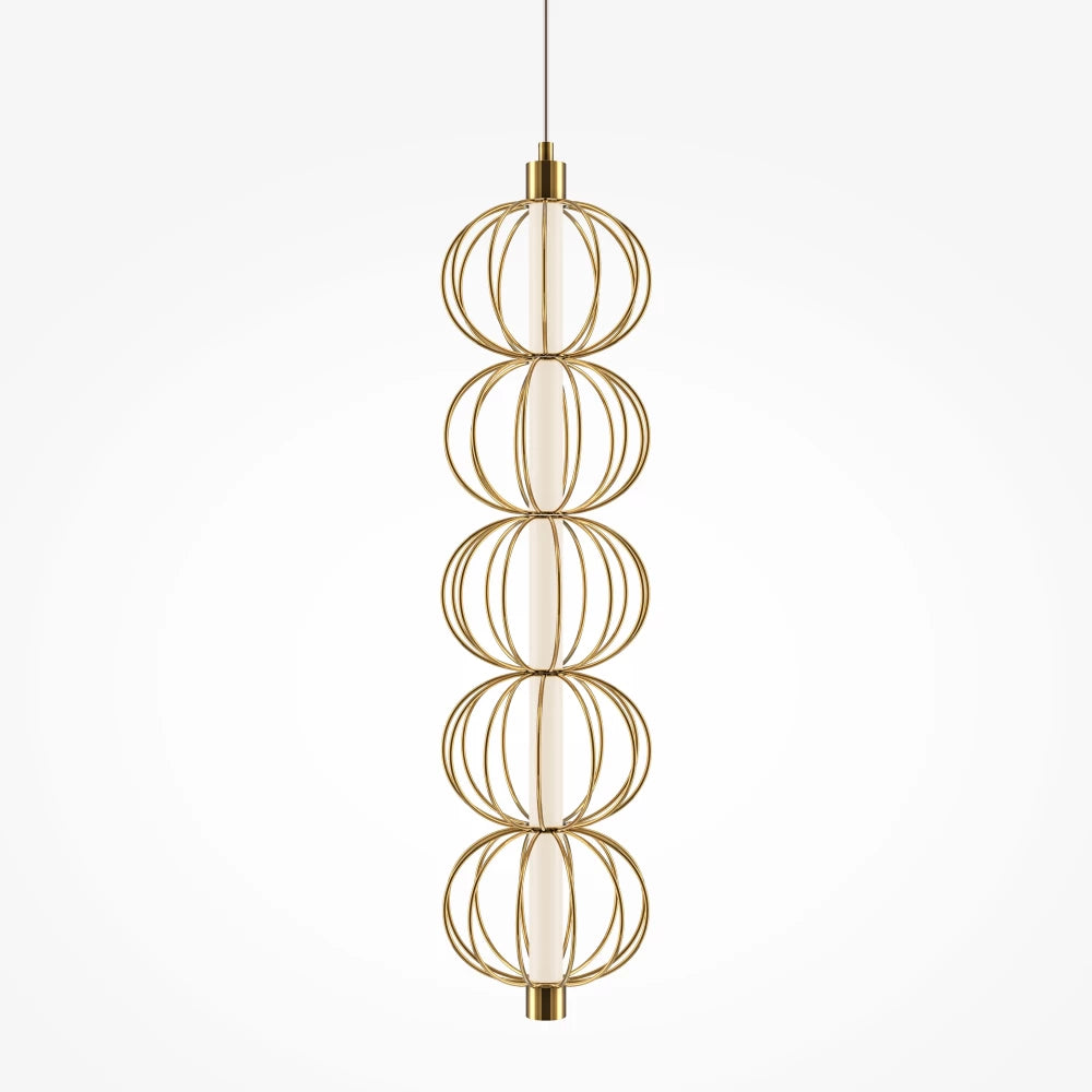 Pendul din Metal Auriu H375.8xD13.9cm Golden Cage