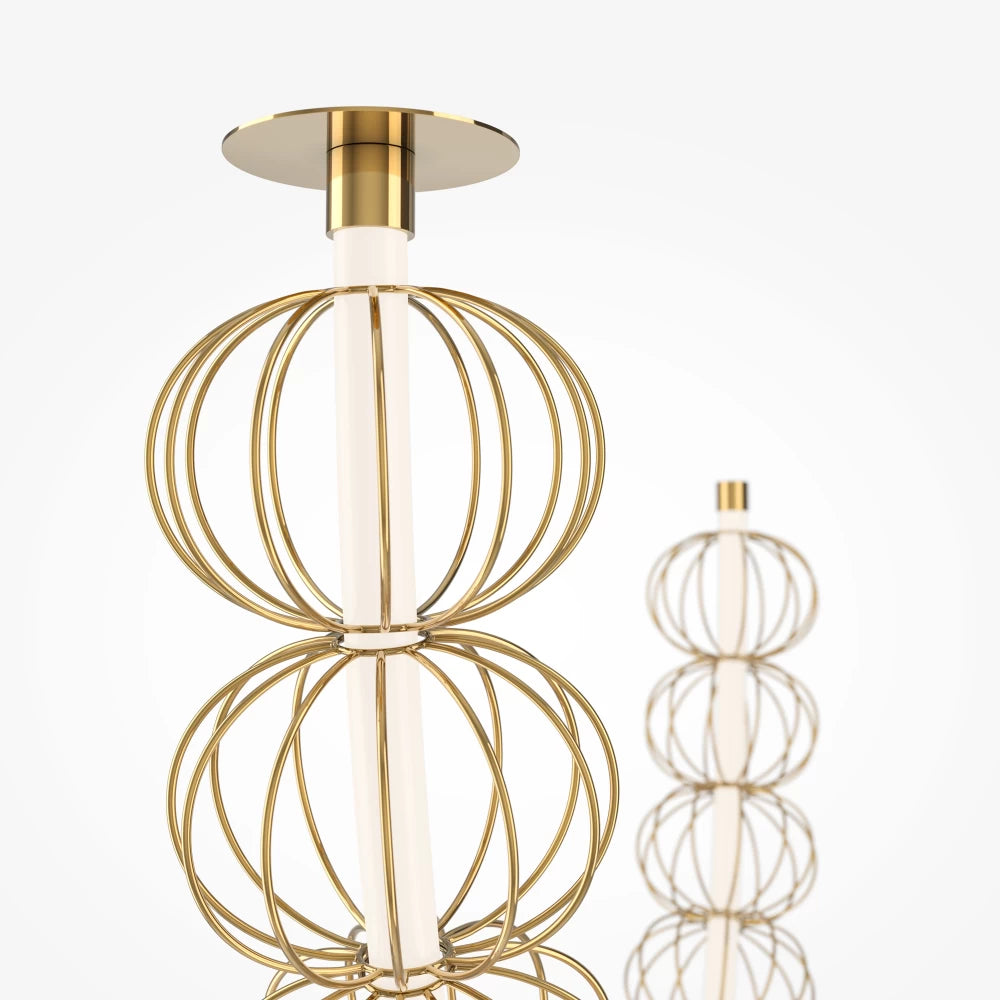 Lustra din Metal Auriu H84xL153.7cm Golden Cage