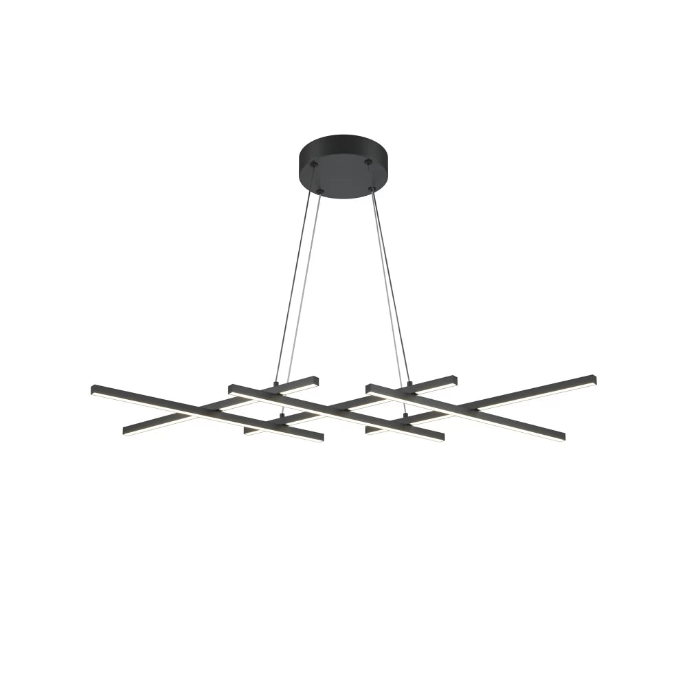 Lustra din Aluminiu Negru si Silicon Alb H307xL103.5cm Halo