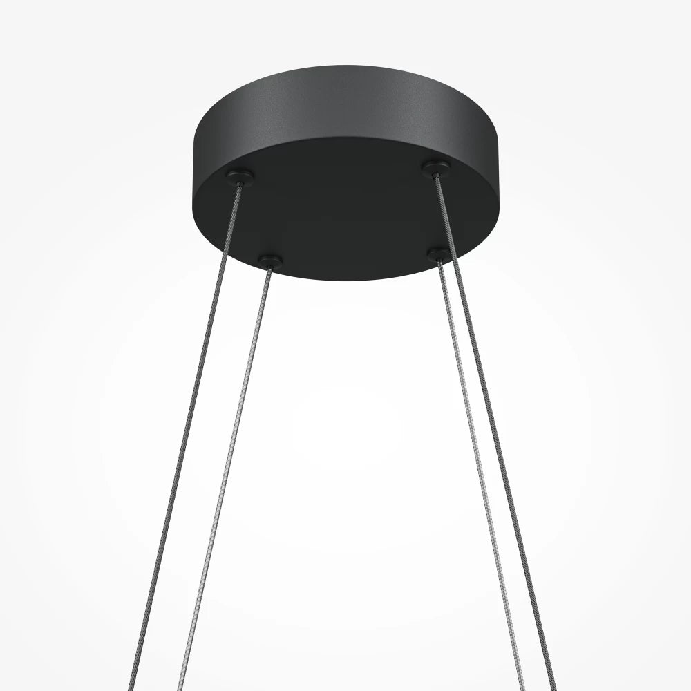 Lustra din Aluminiu Negru si Silicon Alb H307xL103.5cm Halo