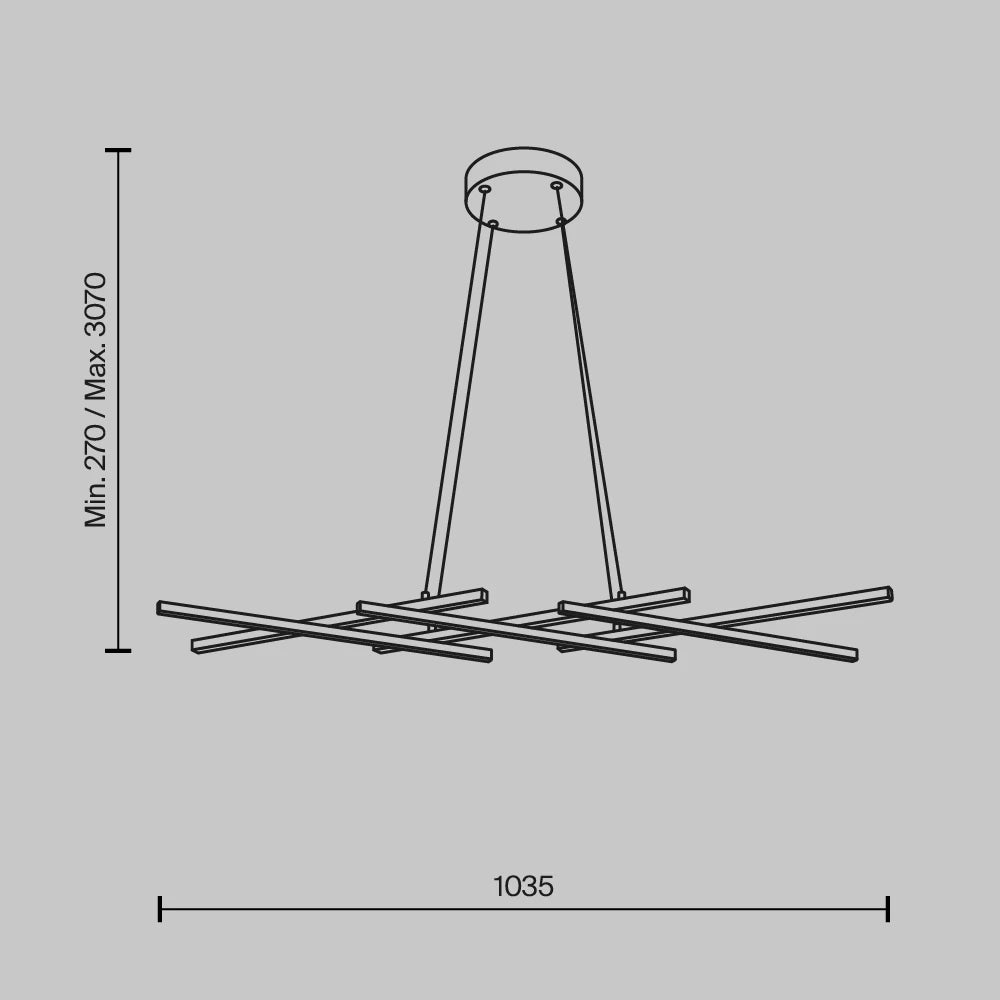 Lustra din Aluminiu Negru si Silicon Alb H307xL103.5cm Halo