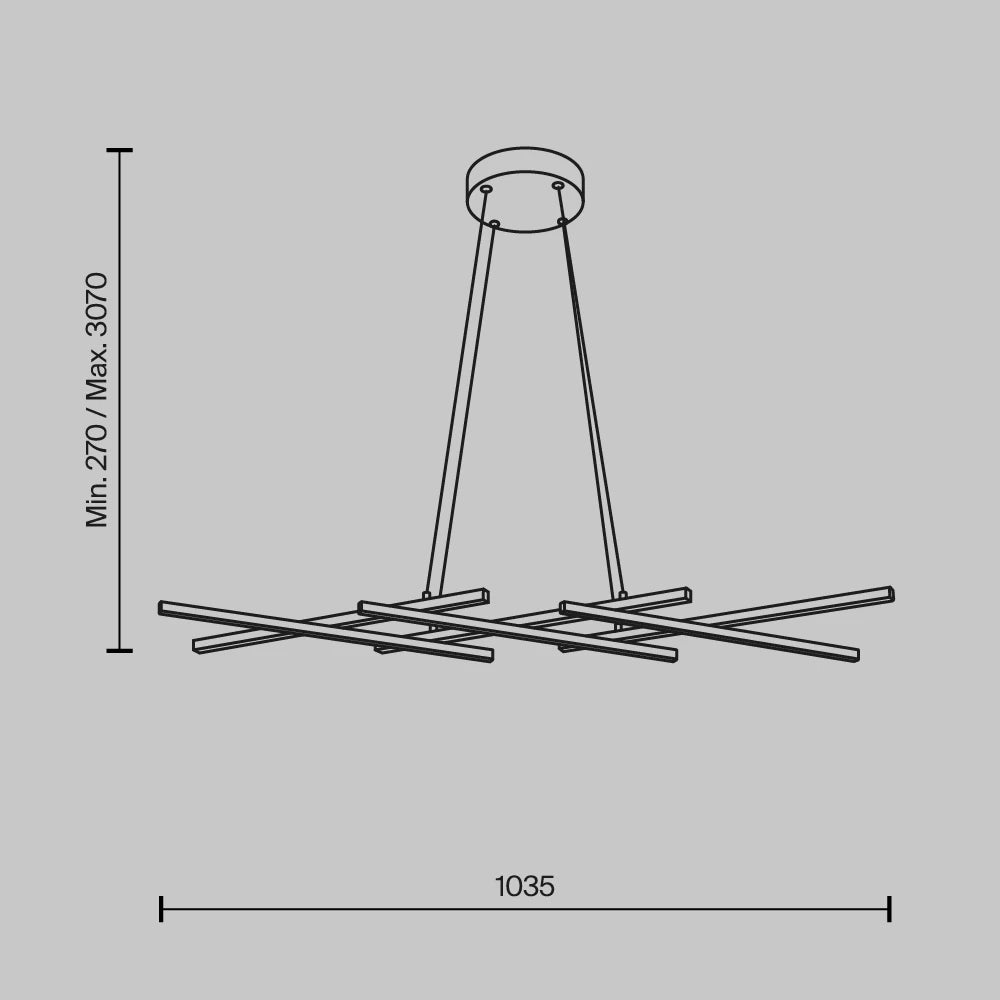 Lustra din Aluminiu Alama si Silicon Alb H305.7xL103.5cm Halo