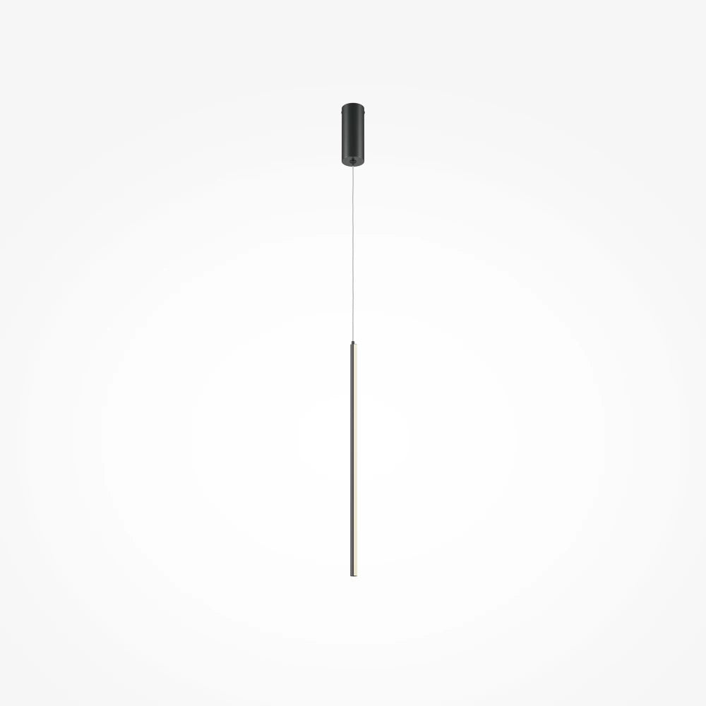 Pendul din Aluminiu Negru si Silicon Alb H375xD1.7cm Halo