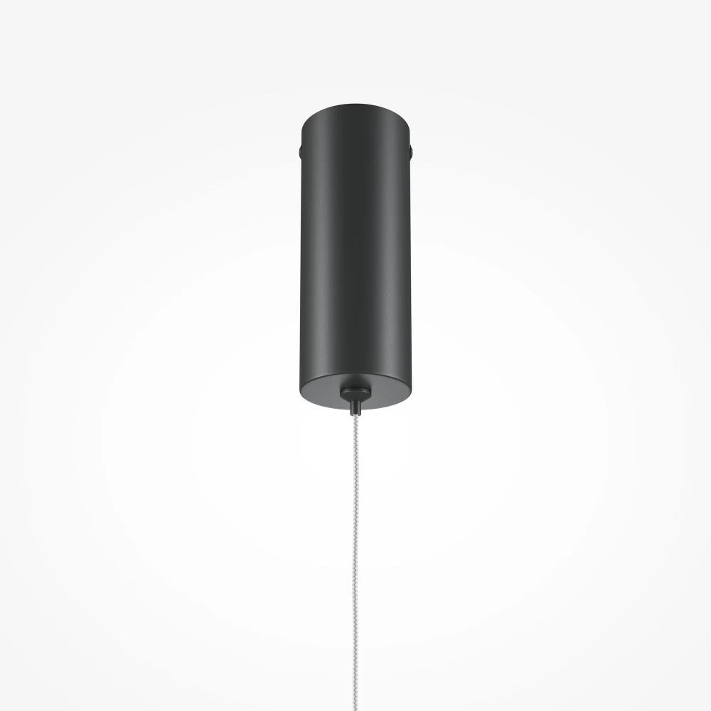 Pendul din Aluminiu Negru si Silicon Alb H375xD1.7cm Halo