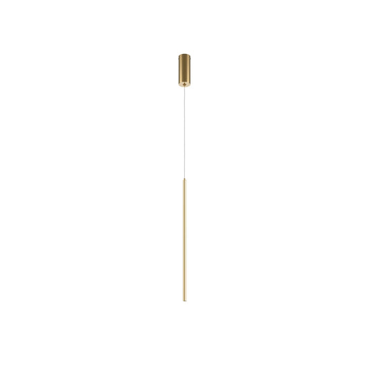 Pendul din Aluminiu Alama si Silicon Alb H375xD1.7cm Halo