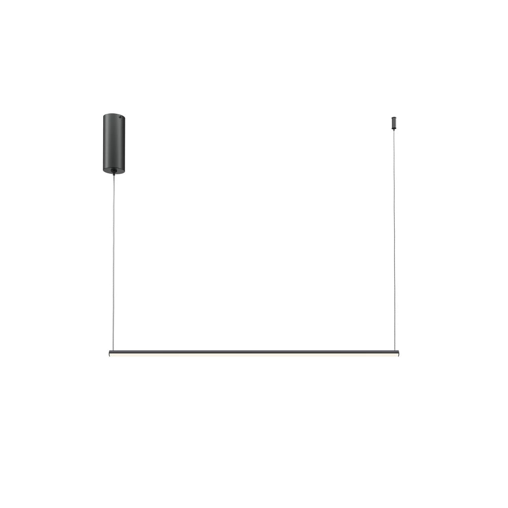 Lustra din Aluminiu Negru si Silicon Alb H316.7xL80cm Halo
