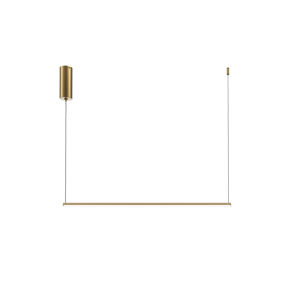 Lustra din Aluminiu Alama si Silicon Alb H316.7xL80cm Halo