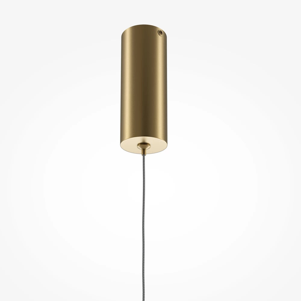 Lustra din Aluminiu Alama si Silicon Alb H316.7xL80cm Halo