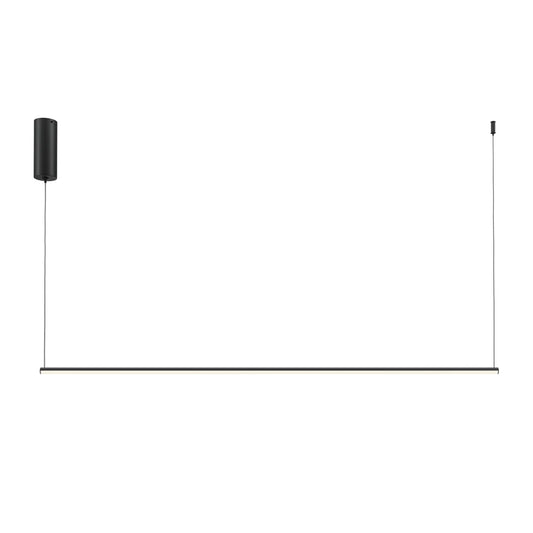 Lustra din Aluminiu Negru si Silicon Alb H316.7xL120cm Halo