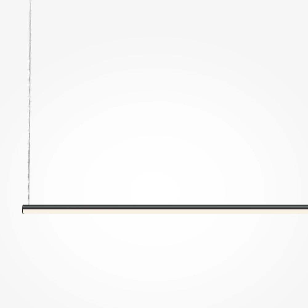 Lustra din Aluminiu Negru si Silicon Alb H316.7xL120cm Halo