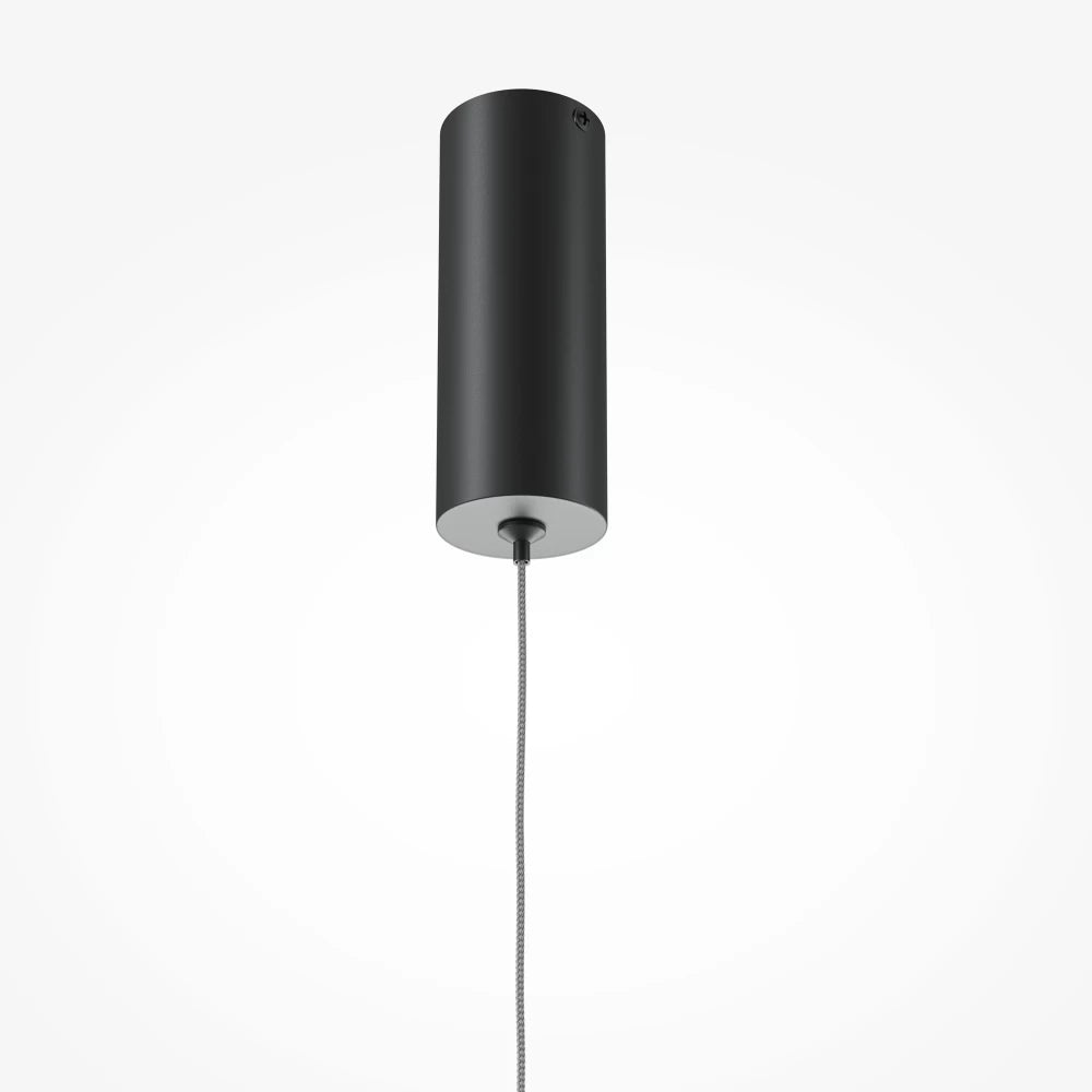 Lustra din Aluminiu Negru si Silicon Alb H316.7xL120cm Halo
