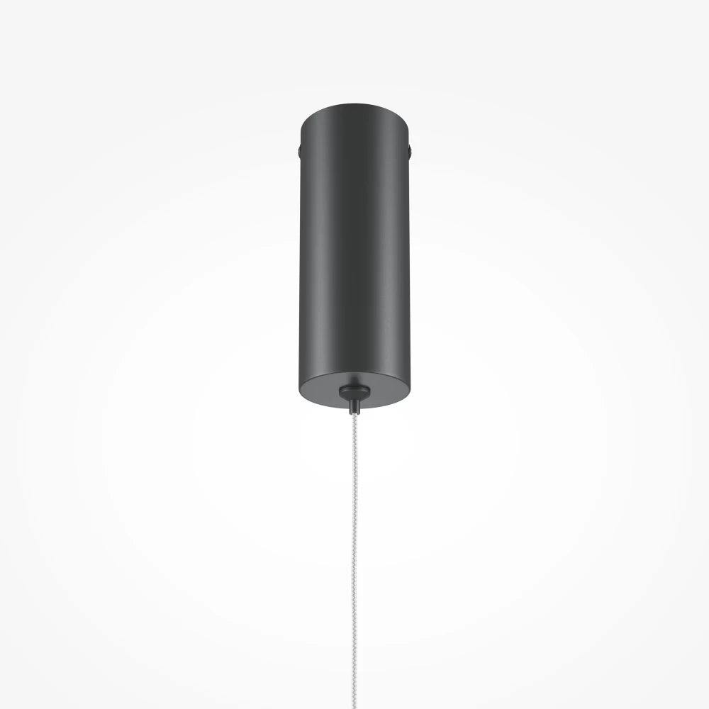 Pendul din Aluminiu Negru si Silicon Alb H415xD1.7cm Halo