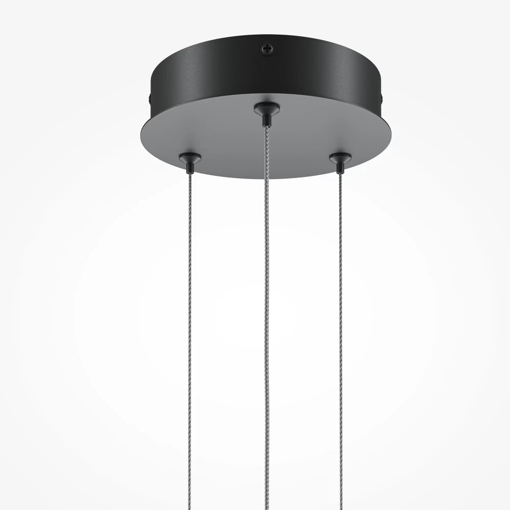 Lustra din Aluminiu Negru si Silicon Alb H300xL143cm Halo