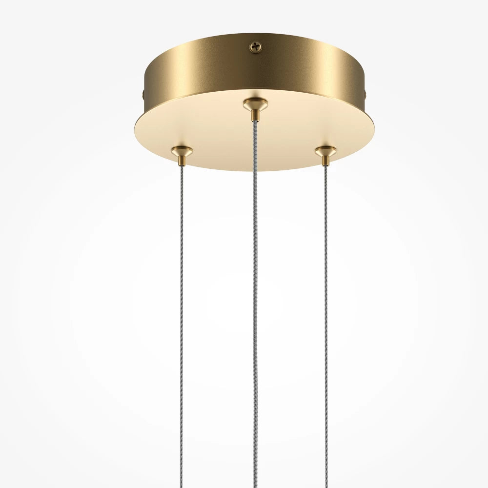 Lustra din Aluminiu Alama si Silicon Alb H344xL143cm Halo