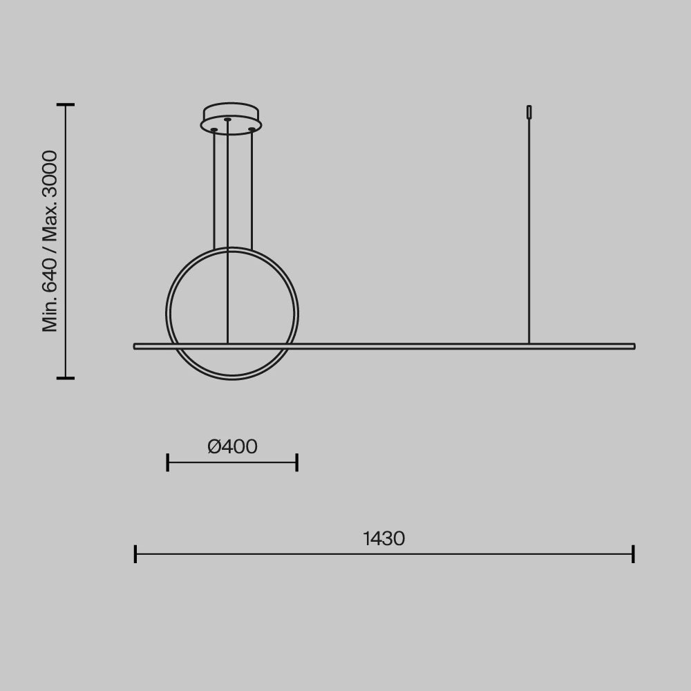 Lustra din Aluminiu Alama si Silicon Alb H344xL143cm Halo