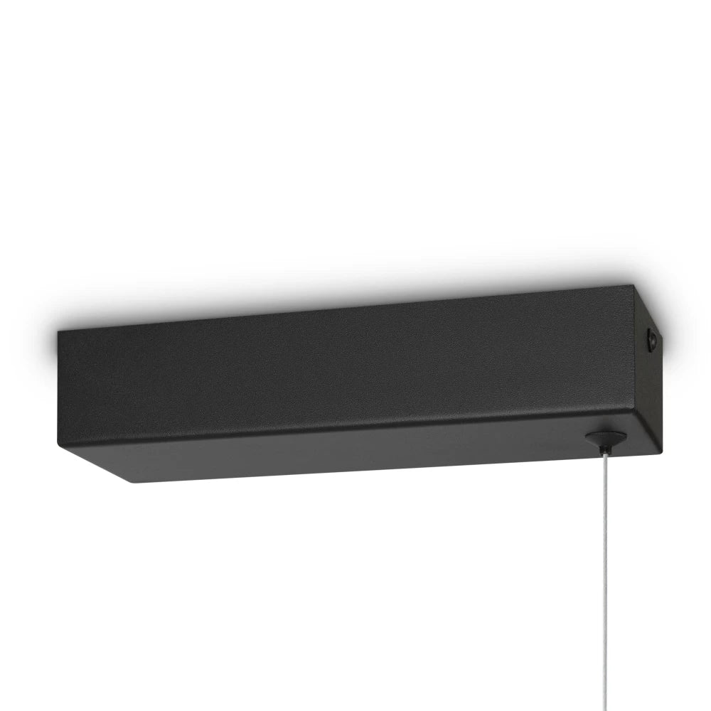 Lustra din Aluminiu Negru si Silicon Alb H305.5xL150cm Halo