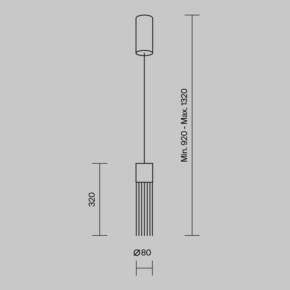 Pendul din Metal Auriu H132xD8cm Imaginary