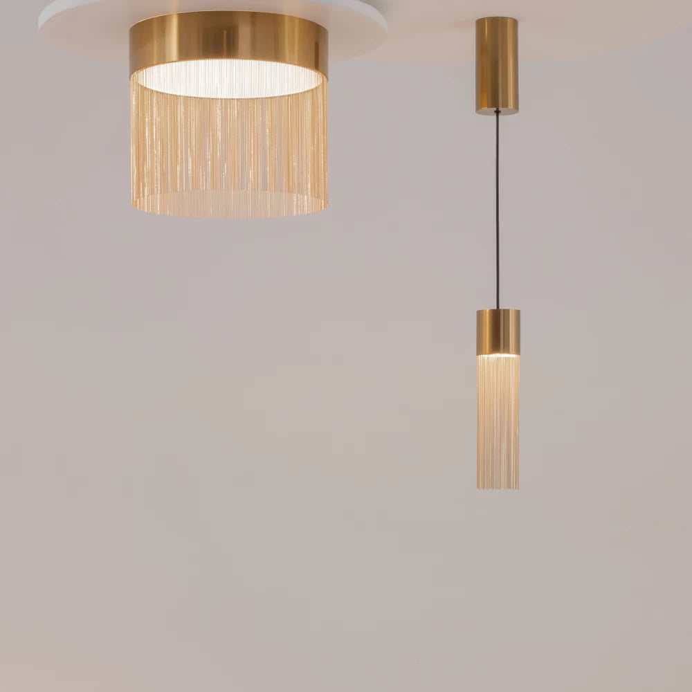 Pendul din Metal Auriu H132xD8cm Imaginary