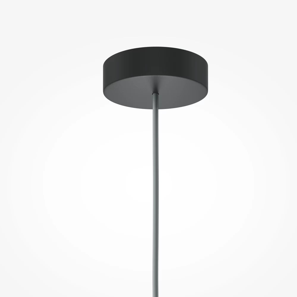 Pendul din Metal/Marmura Negru si Sticla Alb H336.5xD10cm Kyoto