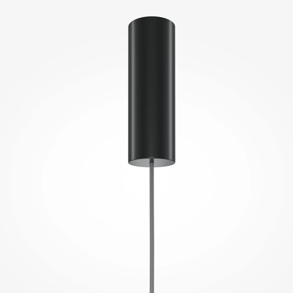 Pendul din Metal Negru si Sticla Alb H350xD22cm Kyoto
