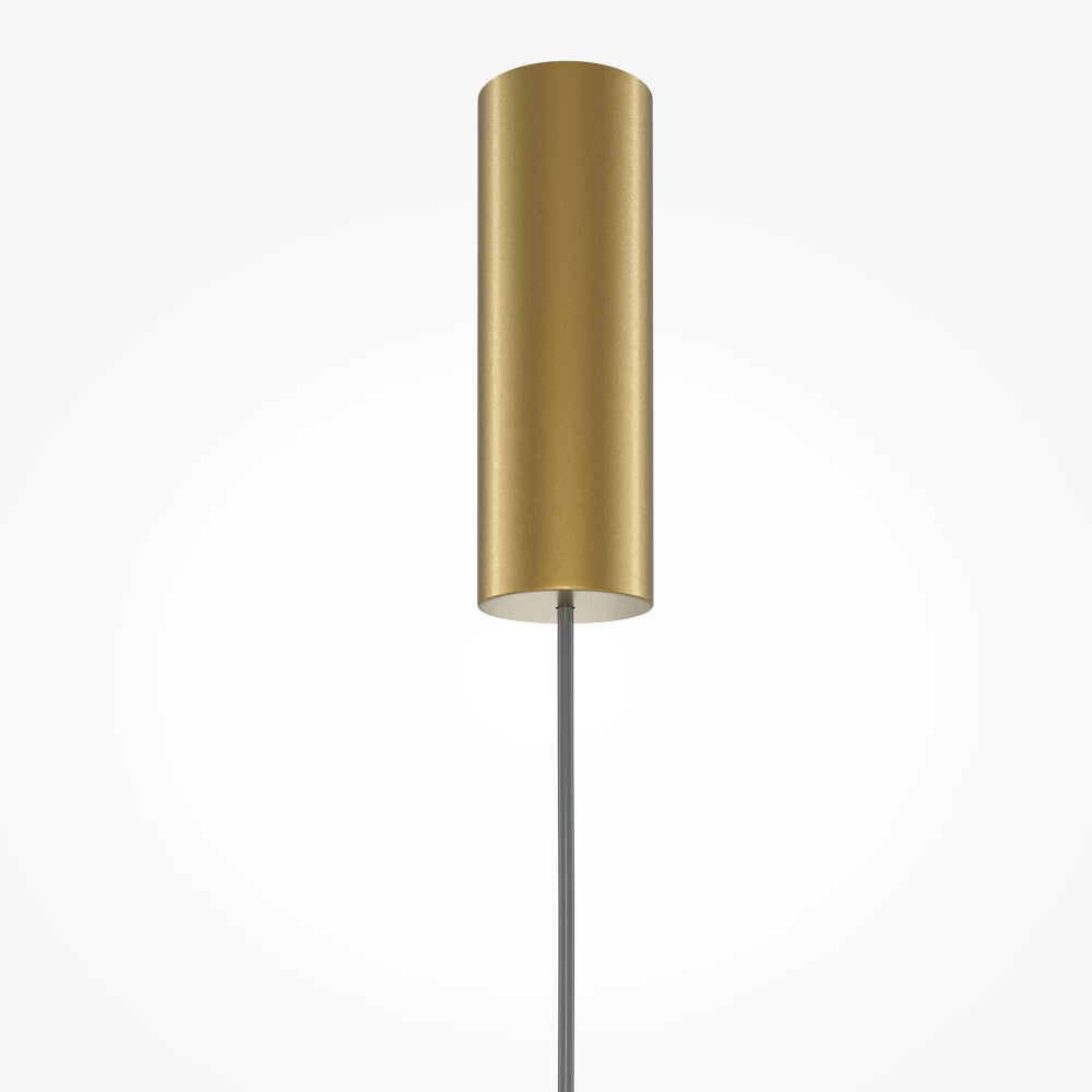 Pendul din Metal Auriu si Sticla Alb H350xD22cm Kyoto