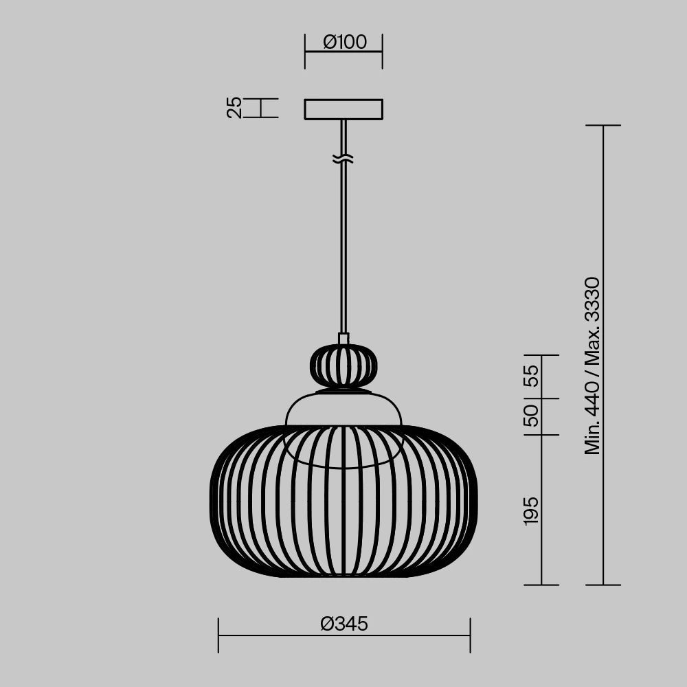 Pendul din Metal Alama H333xD34.5cm Levitation