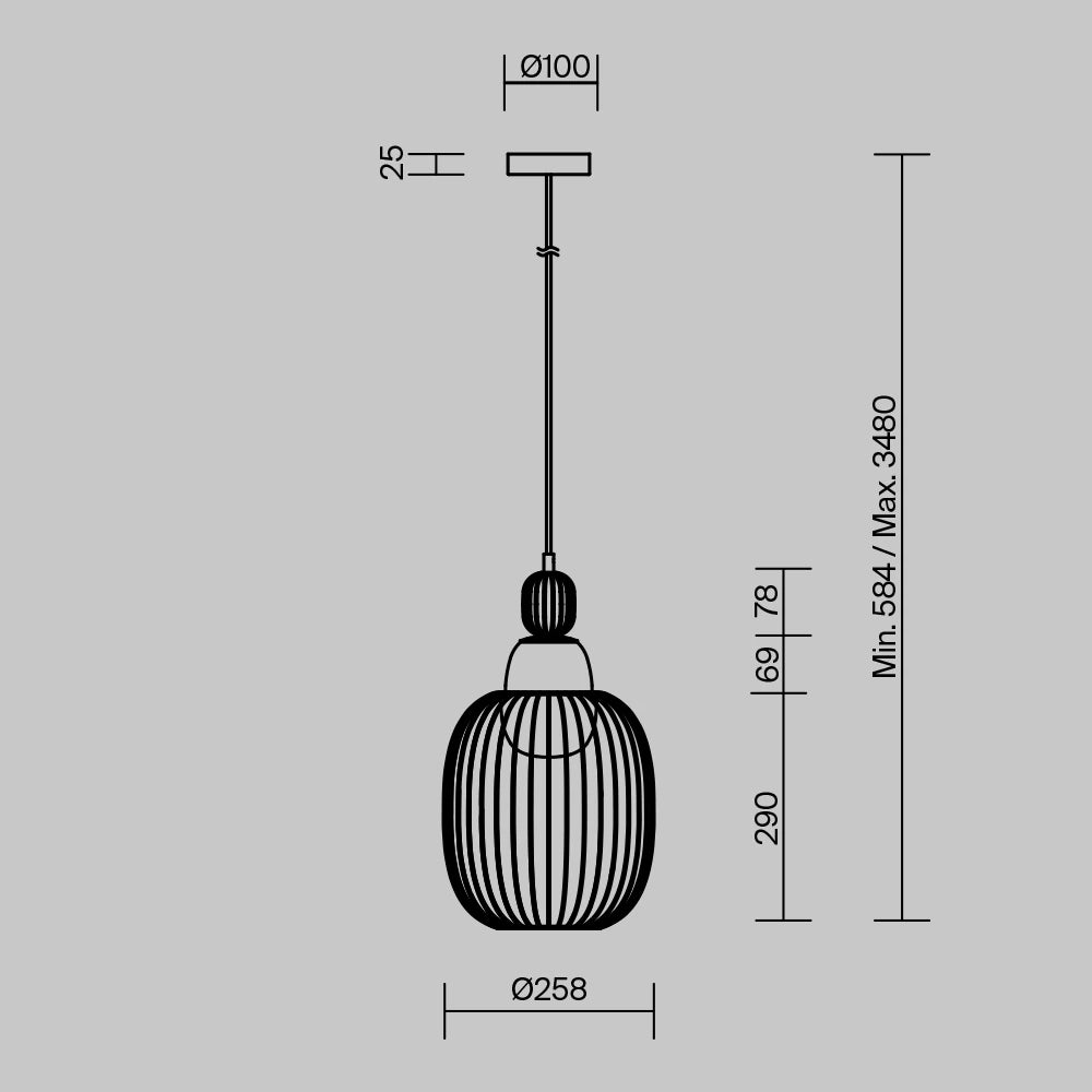 Pendul din Metal Alama H348xD25.8cm Levitation