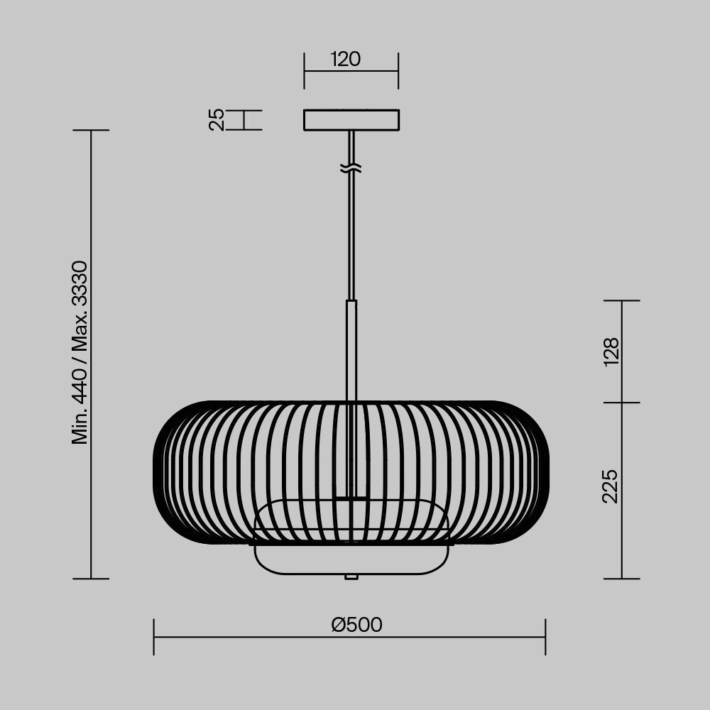 Pendul din Metal Alama H337xD50cm Levitation