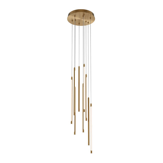 Candelabru din Aluminiu Alama si Acrilic Alb H352.5xD35cm Light stick