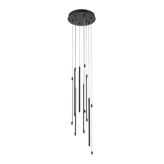 Candelabru din Aluminiu Negru si Acrilic Alb H352.5xD35cm Light stick