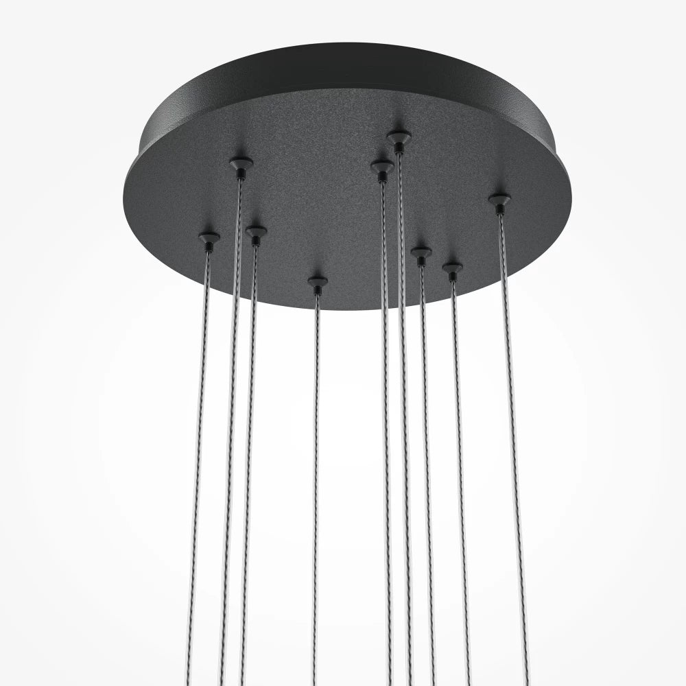 Candelabru din Aluminiu Negru si Acrilic Alb H352.5xD35cm Light stick