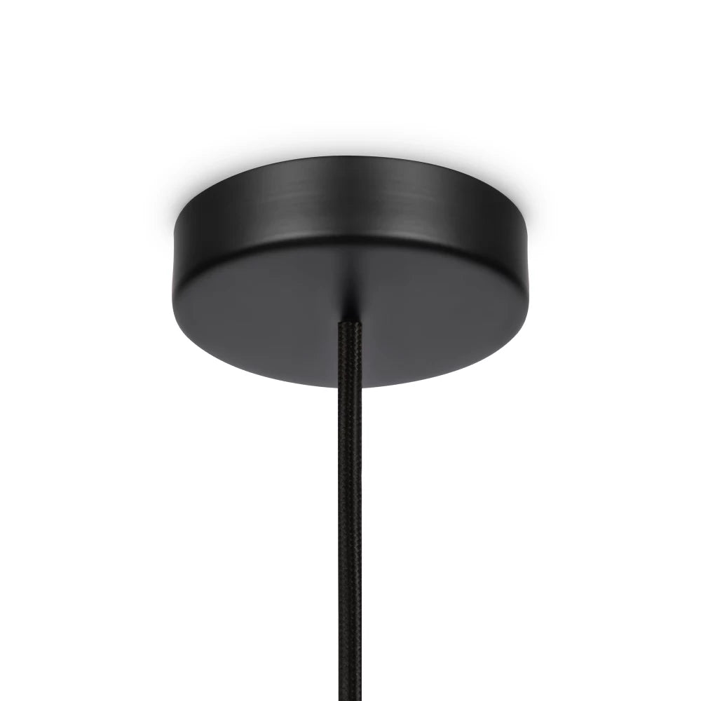 Pendul din Metal Negru si Sticla Alb/Auriu H232xD8cm Memory