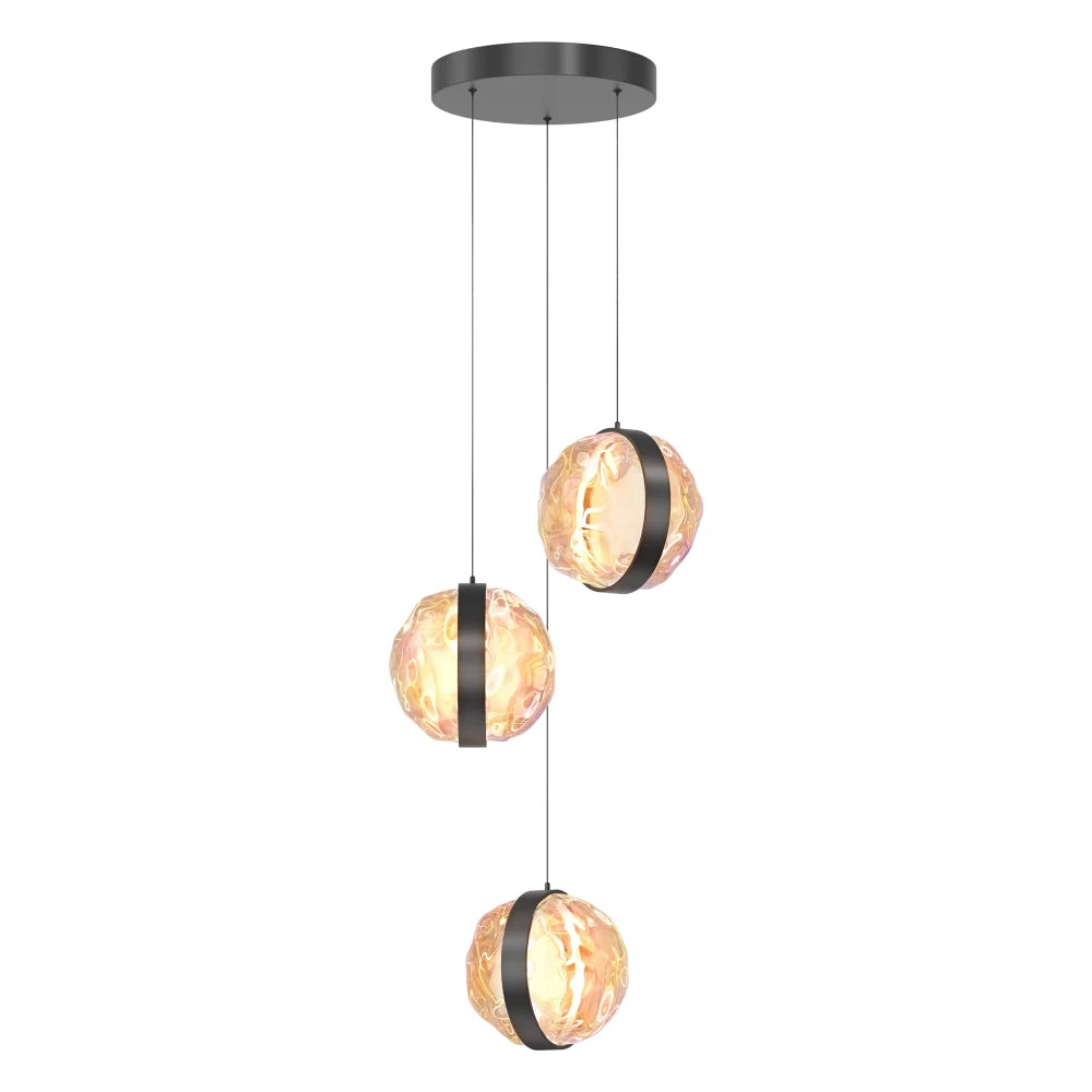 Candelabru din Metal Negru si Sticla H320xD38cm Misterio