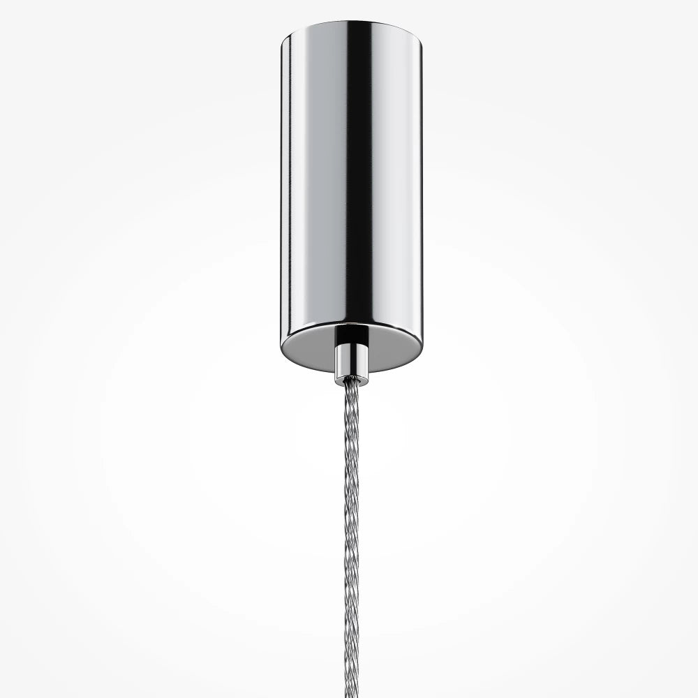 Pendul din Metal Argintiu Chrome si Sticla Transparent H365xD8cm Ordo