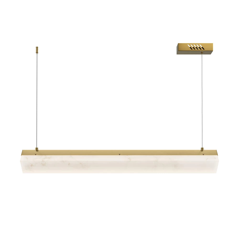 Lustra din Metal Alama si Alabastru Alb H316.2xL100cm Petra
