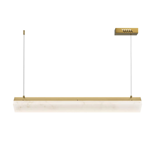 Lustra din Metal Alama si Alabastru Alb H316.2xL100cm Petra